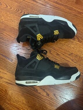 Jordan Black and Yellow High-Top Sneakers